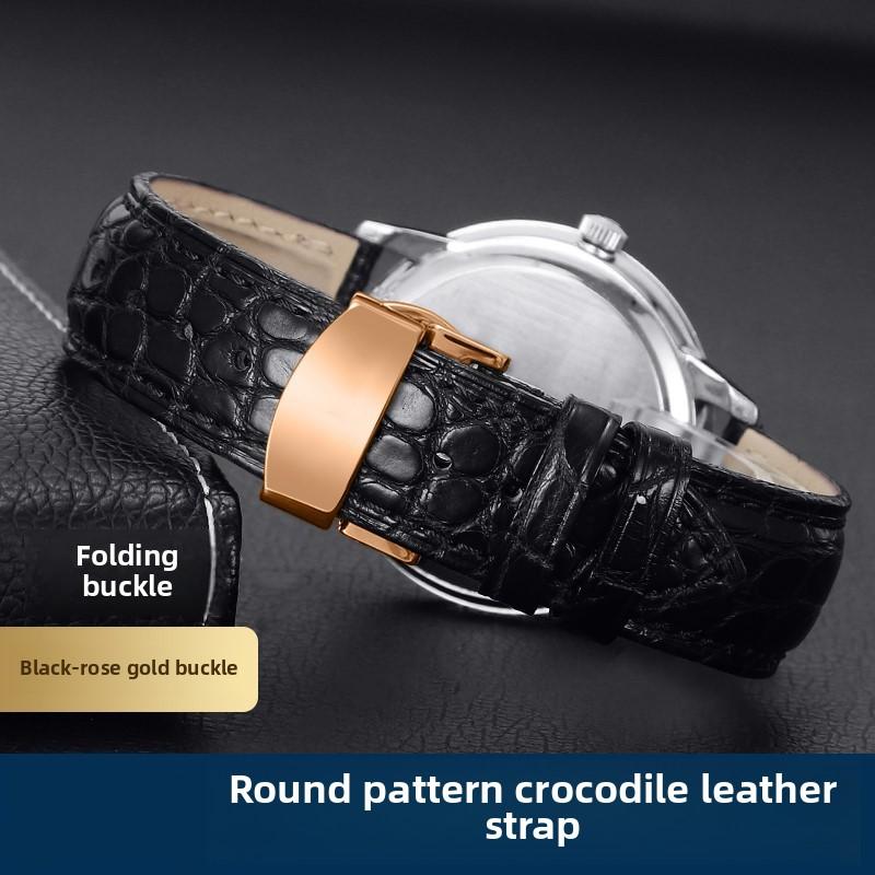 Crocodile Skin Watch Band 16mm 18mm 20mm 22mm 23mm 24mm Men Women Black Brown Genuine Leather Strap Bracelet for Any Watch Brand