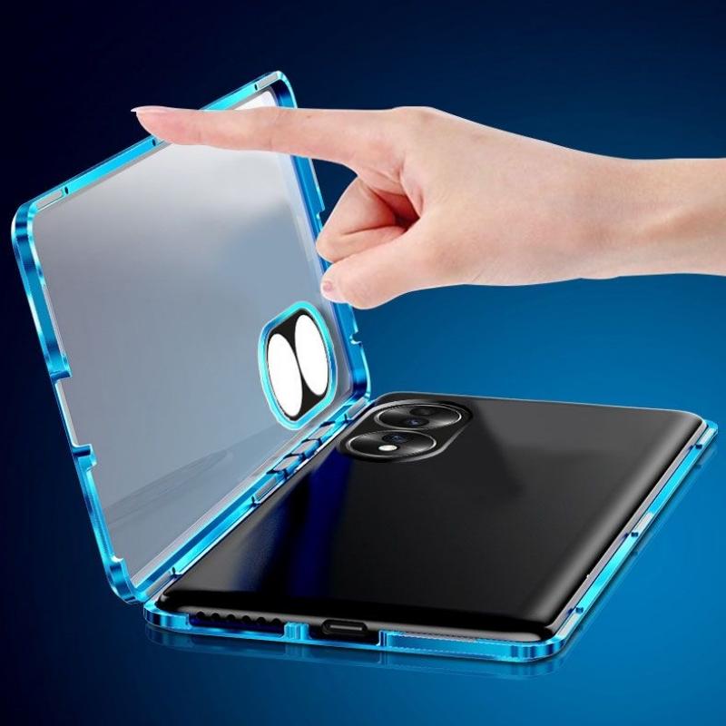 360 Full Case For Huawei Nova 12 SE Case Double Sided Magnetic Adsorption Metal Tempering Glass Protect Cover Nova 11SE Bumper