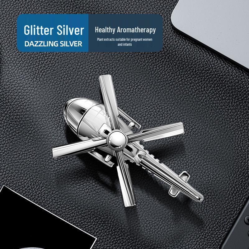 Rotating Metal Car Perfume Ornament with Long-lasting Scent for Air Vent Decoration