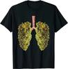 Funny Weed Lung Bud T-Shirt - THC Lung TShirt T-Shirt Oversized Male Top T-shirts Normal Tops & Tees Cotton Unique
