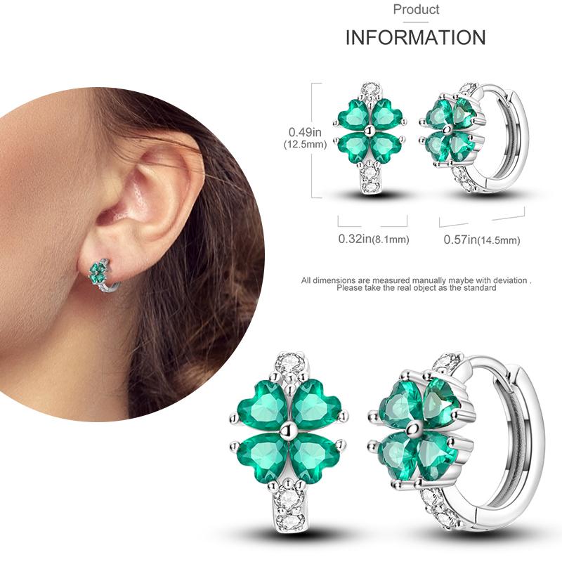 Sparkling Women Hoop Earrings 925 copper Heart Shape Star Moon Round Blue Zircon Fit Origina Drop Earrings Zircon Holiday gifts