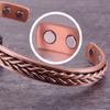 Verdrehte reine Kupferarmbänder Zopf Gesundheit Energie Magnetische Armreifen Vorteile Herren Verstellbares Armband Schmuck Arthritis Schmerzlinderung
