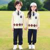 Primary School Three-Piece Baseball Uniform Set for Spring and Autumn - First Grade and Kindergarten.
