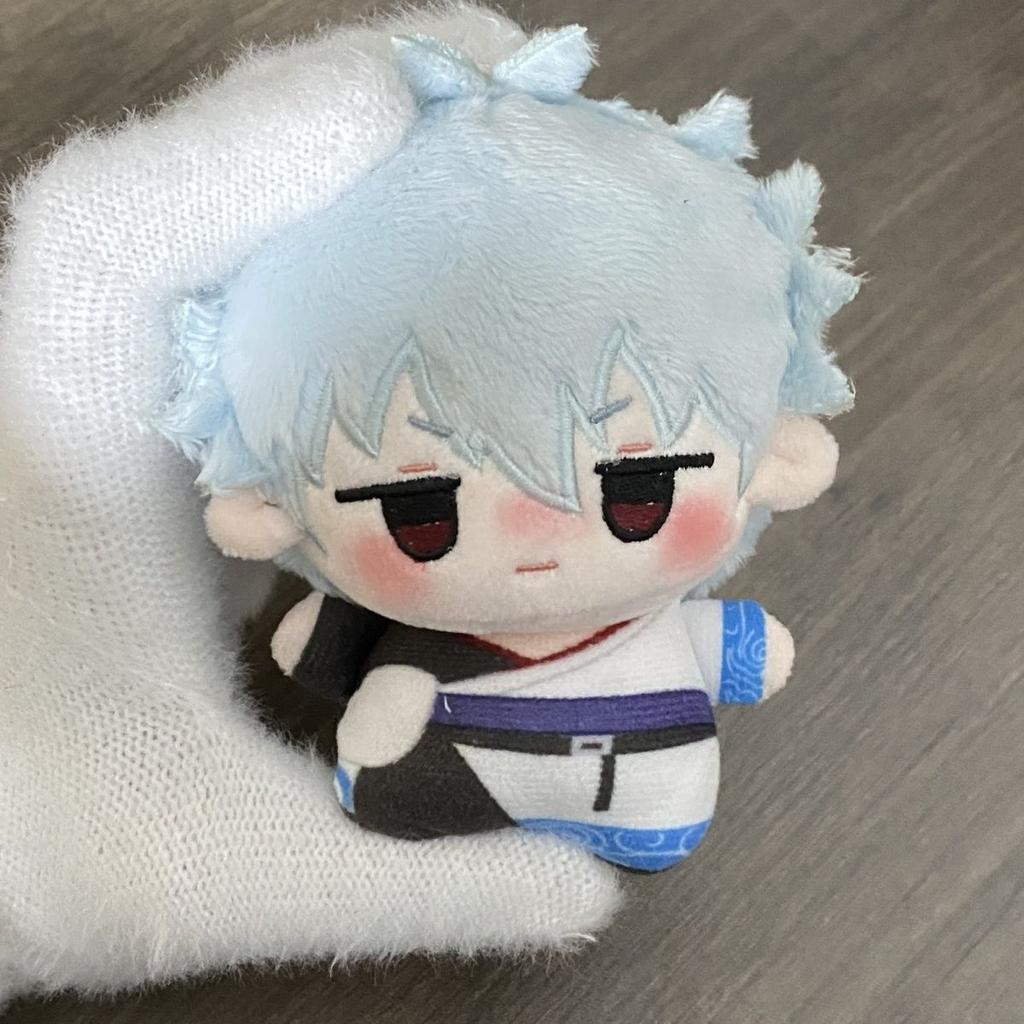 Original Gintama Sakata Gintoki 10Cm Plush Doll Pendant Anime Peripheral Soft Cosplay Stuffed Keychain Decor Toy Birthday Gifts