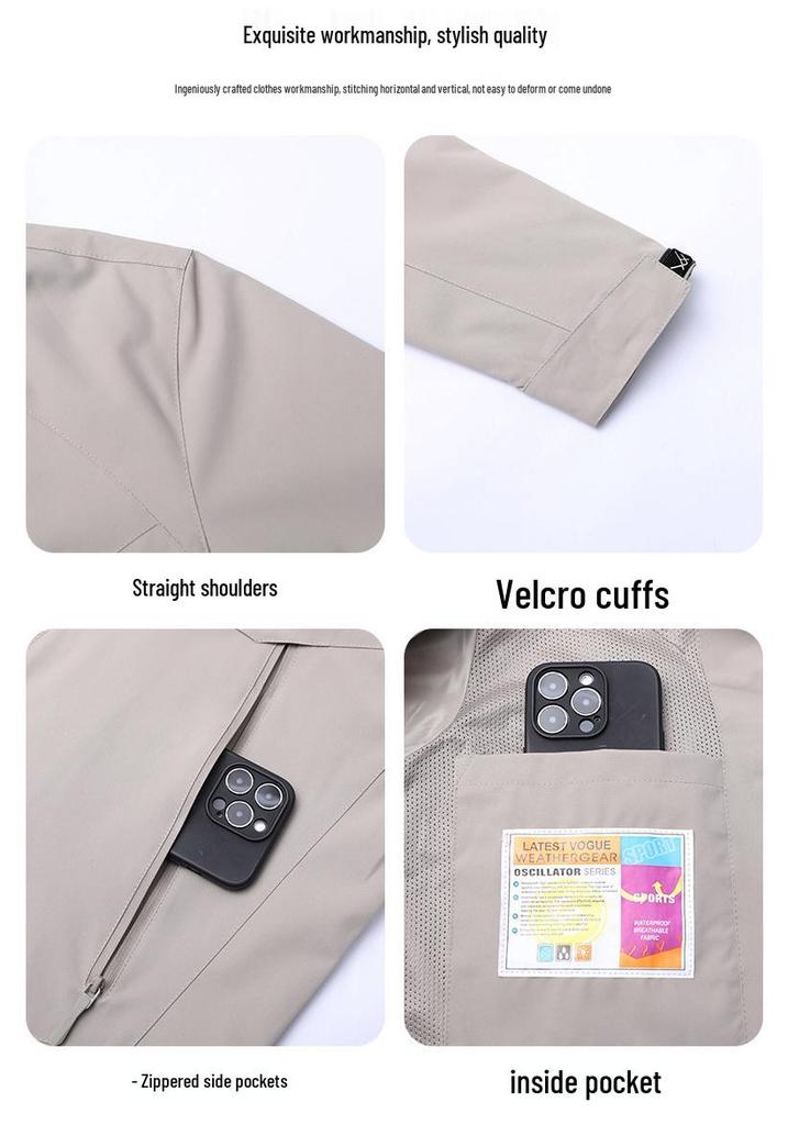 Women's Ski Jacket 2025: New Early Spring Color Block Waterproof Windproof Casual & Workwear Jacket for Men