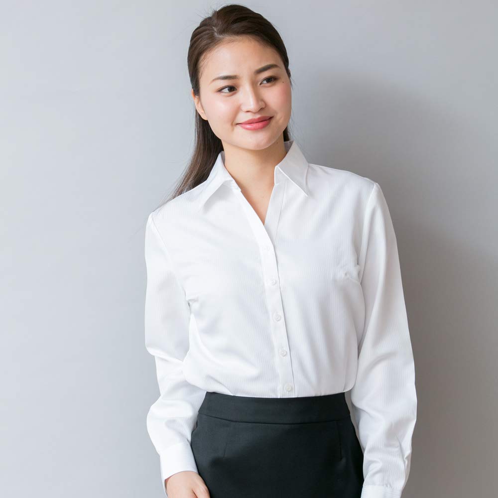 Set of 3 Long Sleeve Office Women's Shirts, Blouses, Wear, Uniforms, Business, Recruitment, Tops/al1-l22-3s-M-l1-02-b2