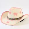 Best-selling Western cowboy hats for men and women, fashionable sunshade straw hats, classic outdoor Western cowboy hats