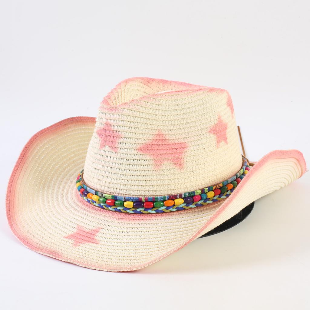 Best-selling Western cowboy hats for men and women, fashionable sunshade straw hats, classic outdoor Western cowboy hats