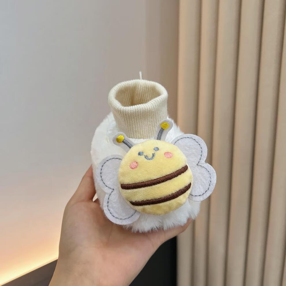 Newborn Baby Soft Sole Fleece-Lined Cartoon Shoe-Socks (0-1 Year, Unisex)