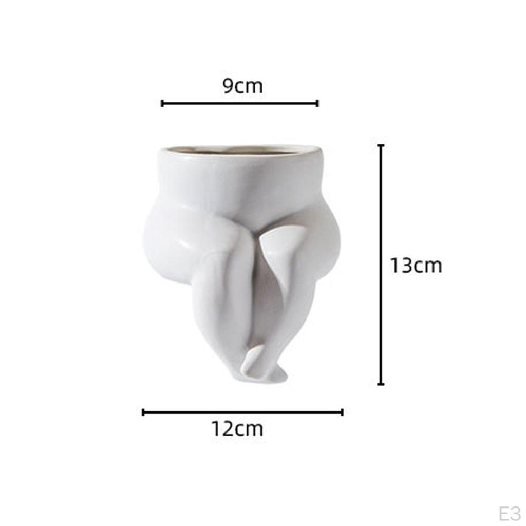 Body Vase Modern Butt Flower Sculpture Novelty Cute Plant Pot Cafe Tabletop Decoration