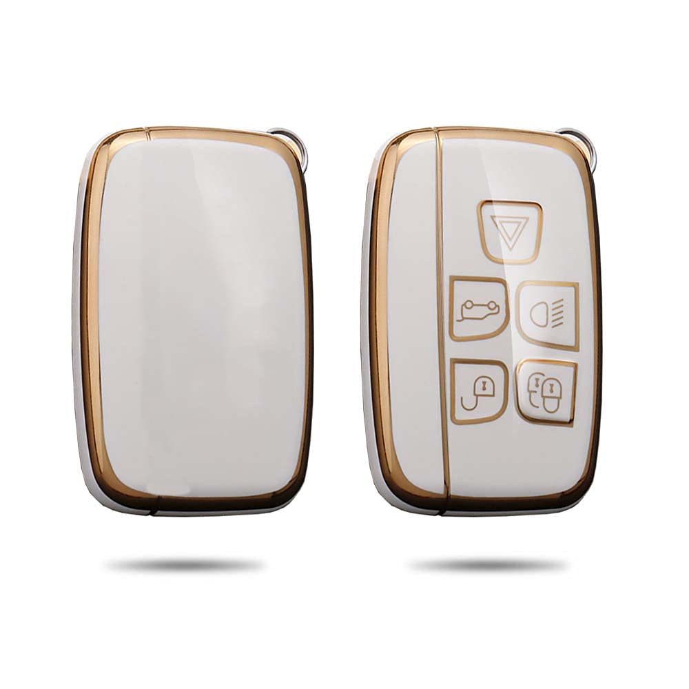 SANRILY Smart Key Case for Land Rover, Compatible with Range Rover Evoque, Range Rover Sport, Discovery Evoque, Jaguar, and More. Stylish Remote Key C