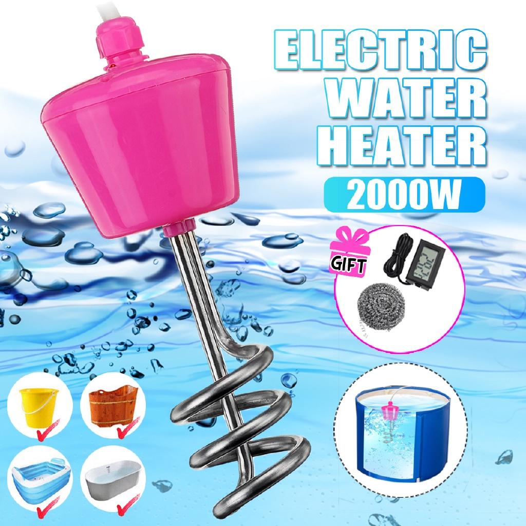 2000W Floating Electric Boiler Water Heating Portable Immersion Suspension Bathroom Swimming Pool Heater 3 Meter Cable