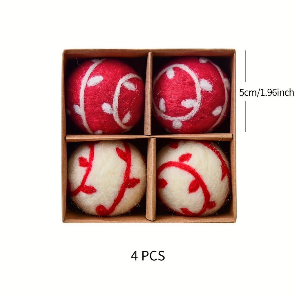 Wool Felt Snowflake Christmas Leaf Christmas Ball Gift Package Christmas Tree Decoration Ball Pendant Christmas Decoration