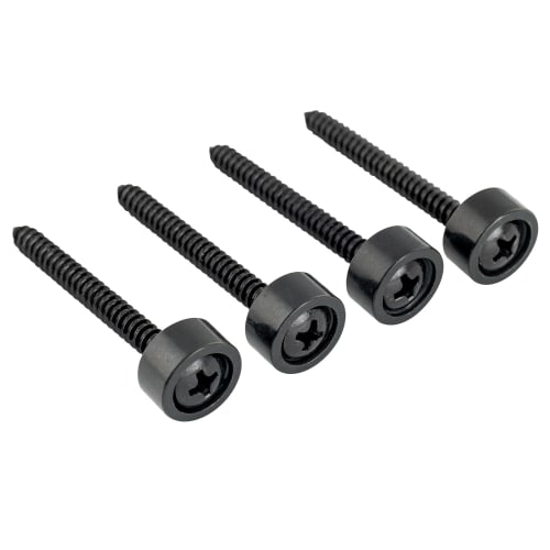 Musiclily Pro 12mm Steel Neck Joint Bushings and Screws for Electric Guitars and Basses, Black (Set of 4)