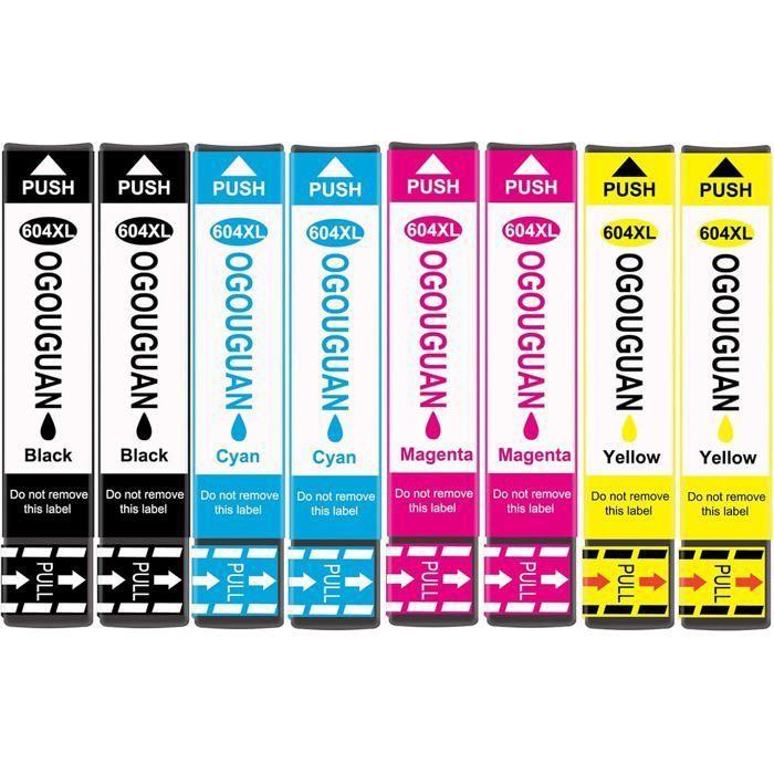 OGOUGUAN 8 balení 604XL Kompatibilní kazeta pro Epson XP 2200 pro Epson 604 XL pro Expression Home XP-2200 XP-2205 XP-3205