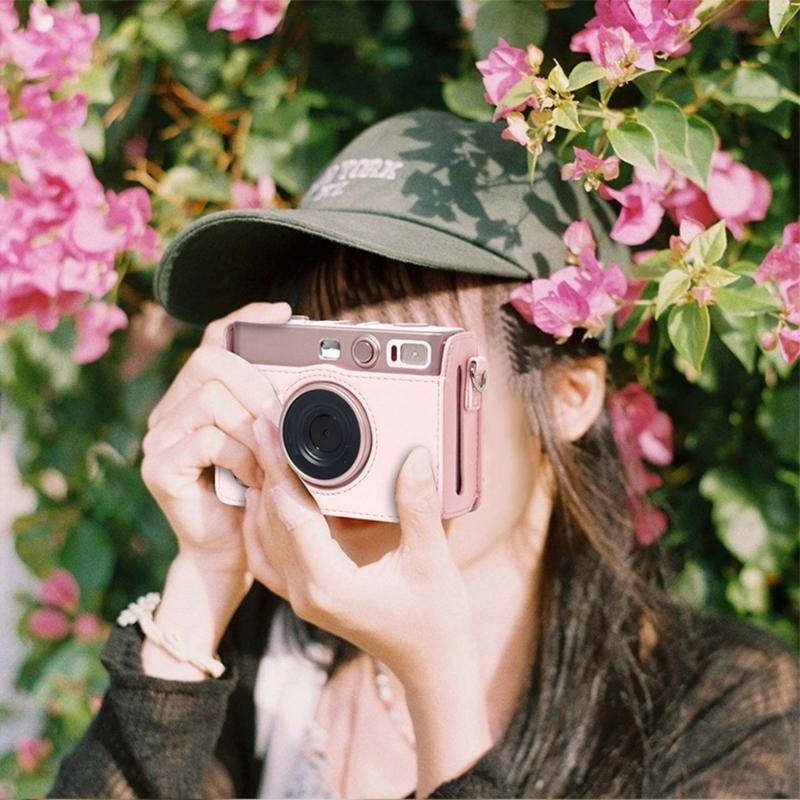 Retro Styl Lekka Torba na Aparat z Regulowanym Paskiem na Ramię Ochronna Wyściółka na Uchwyt do Kamer Mini EVO