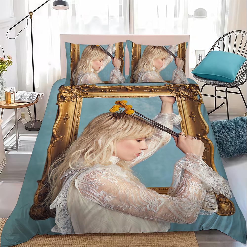 Sängerin Carly Rae Jepsen Bettwäsche-Set Home Style Bettwäsche Weiche Baumwolle Wäsche Bett 3-teiliges Set Studentenwohnheim Geschenk