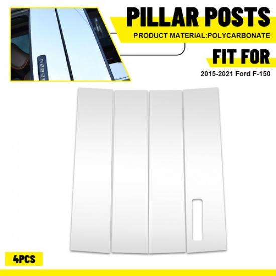 4PCS Chrome Car Window B Pillar Posts Trim Cover for 2015- Ford F-150 F150 N