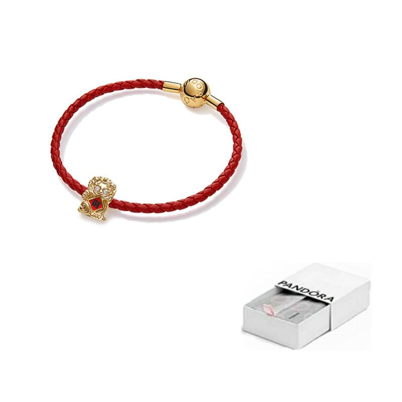 Pandora Lucky Rabbit Woven Leather Bracelet Women bracelet ZT2583