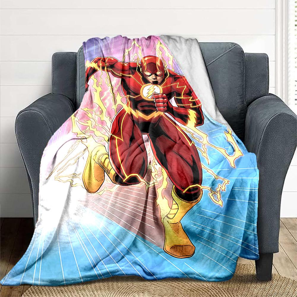 1ks Flash superhrdinská deka Lehká flanelová přehoz na pohovku, postel, cestování, obývací pokoj, kancelář, gauč, křeslo a postel