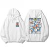 Tecknade Doraemon och Doraemon sammärkta hoodies, tryckta hoodies i ren bomull i japansk stil för både män och kvinnor