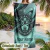 Beach Towel Hibernian FC Print Custom Name Text Soft Towel for Swimming Pool
