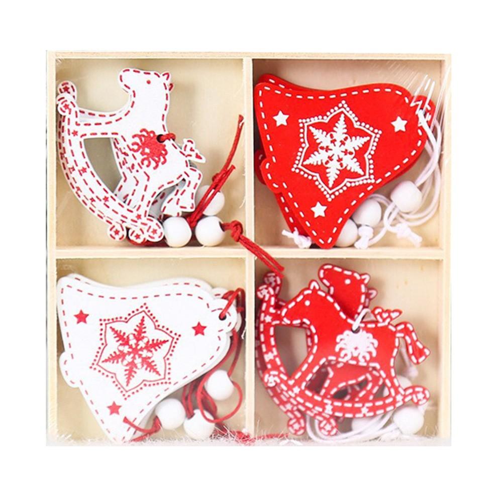 Weihnachtsbaumschmuck Rot und Weiß Weihnachtsbaumschmuck