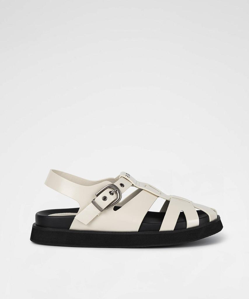 Khiho Rover Buckle Fisherman Sandals Ivory