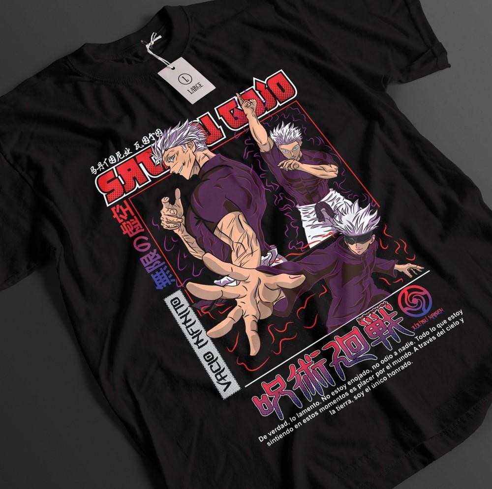 

Jujutsu Kaisen Shirt Gojo Satoru T-Shirt Sukuna Toji Top JJK Anime Unisex Tee L