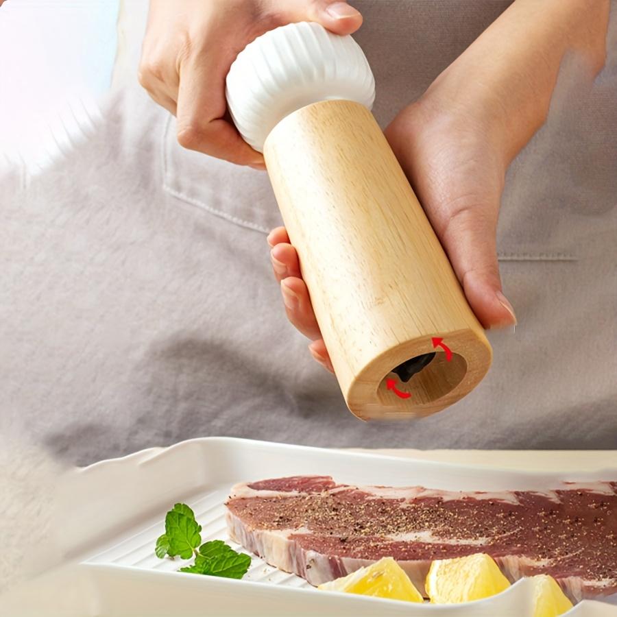 2pcs of Nordic Danish Manual Pepper Grinder And Coarse Salt Mill, Ceramic Core for Spices And Black Pepper Seasoning Bottle.