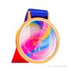 Custom Color Printing Transparent Medal, Gold, Silver, Bronze, Sports Awards, Marathon Red Box Packaging, Crystal Lettering, 1Pc
