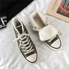 Canvas Shoes Men's High-top Winter Velvet Warm Cotton Shoes Are Trendy and Versatile Student Shoes Men's Cloth Shoes Are Trendy.