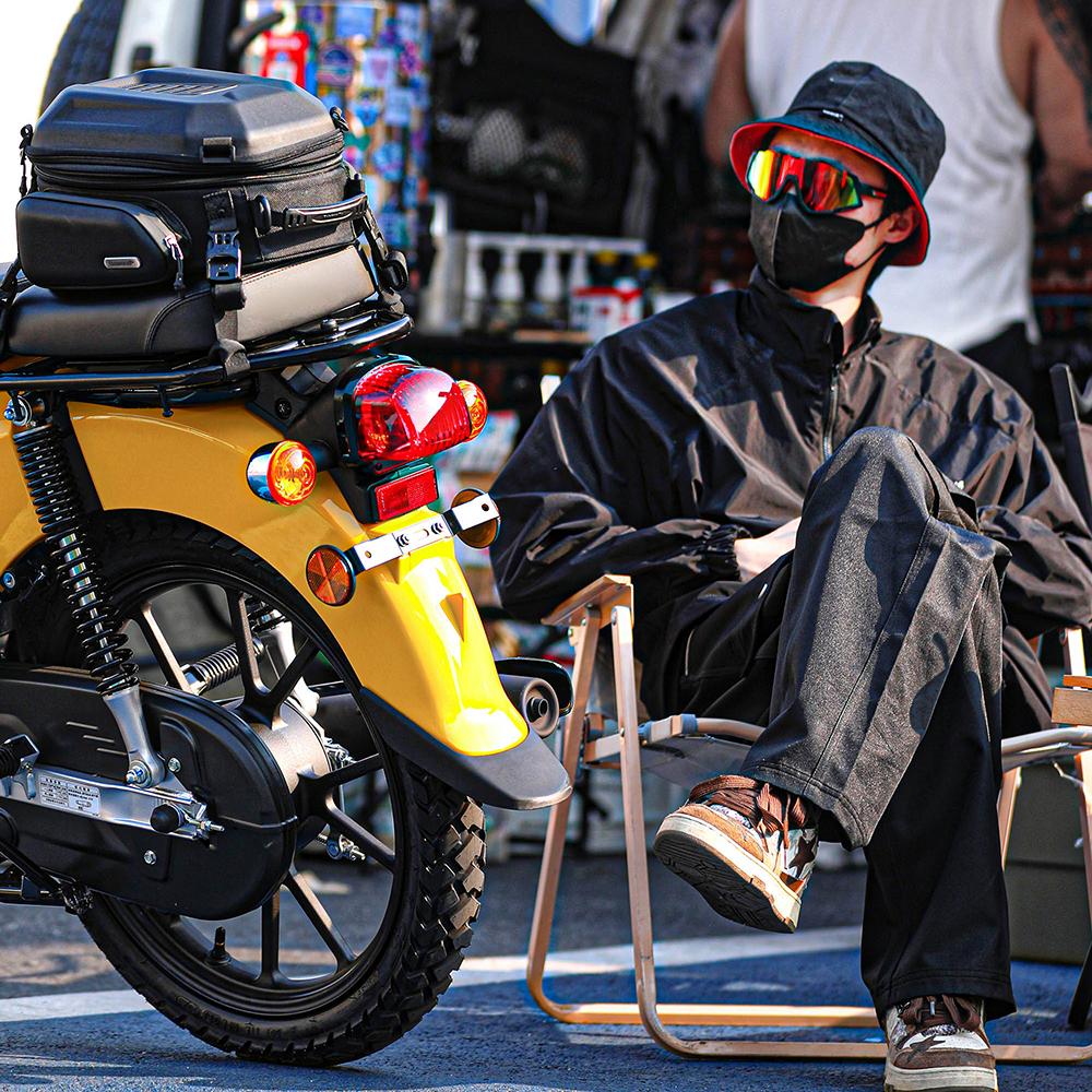 Expandable Motorcycle Rearseat Bag 12-18L Large Capacity Motorcycle Bag Universal Motorcycle Riding