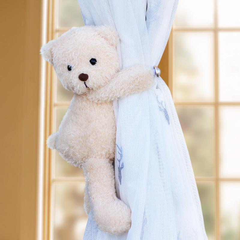 Cartoon Bear Plush Curtain Tieback Toy Dolls For Bedroom Window Decorations