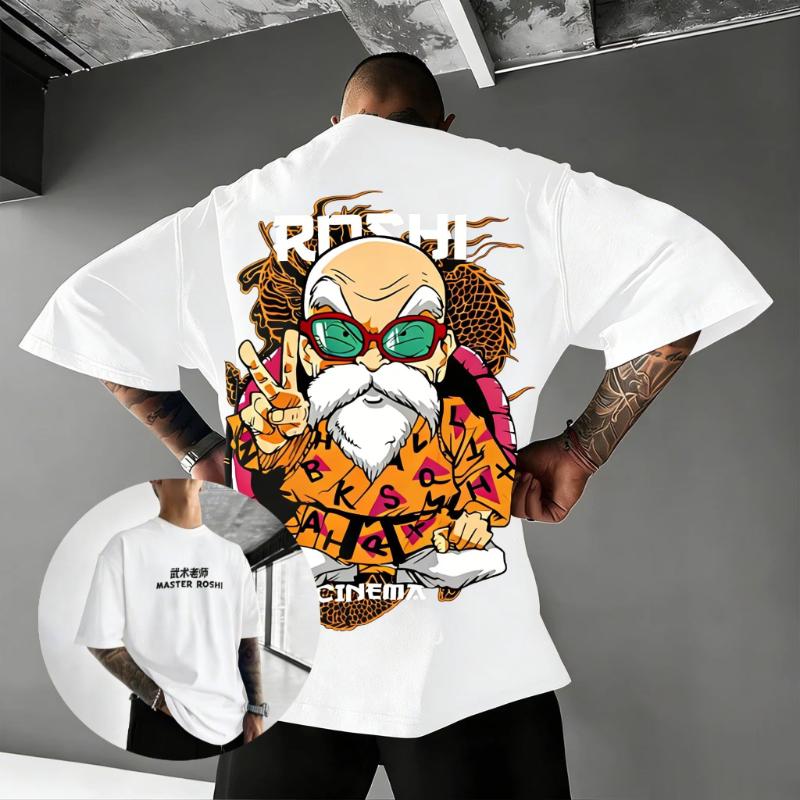 

Dragon Ball Master Roshi Anime T Shirt Men Women 2026 Summer Y2k Cotton Short Sleeve Tops Casual Streetwear Graphic Tee Vintage S