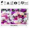 1Pcs Floral Pink Rose Flower Decoration Background Backdrop For Photo Studio Photo Booth Party