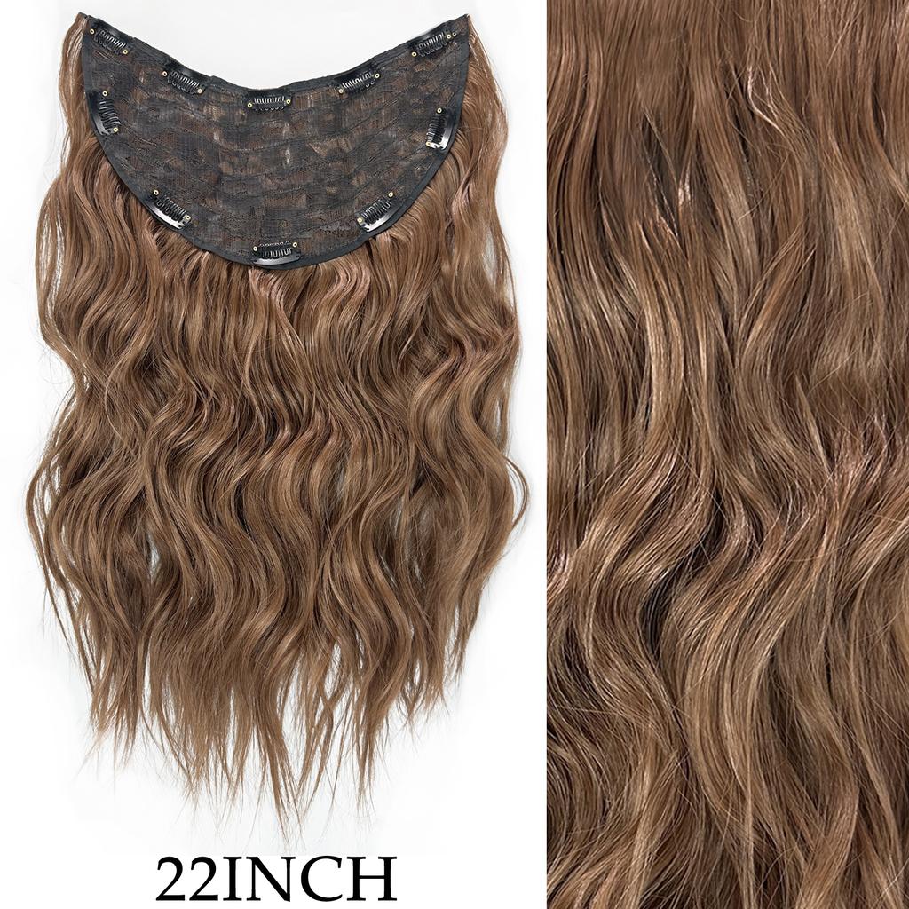7Pcs/Set 16 Clips Hair Extension Black Long Straight Natural Hair Ombre Hairpiece Heat Resistant Fiber For Women Hairstyle 2030