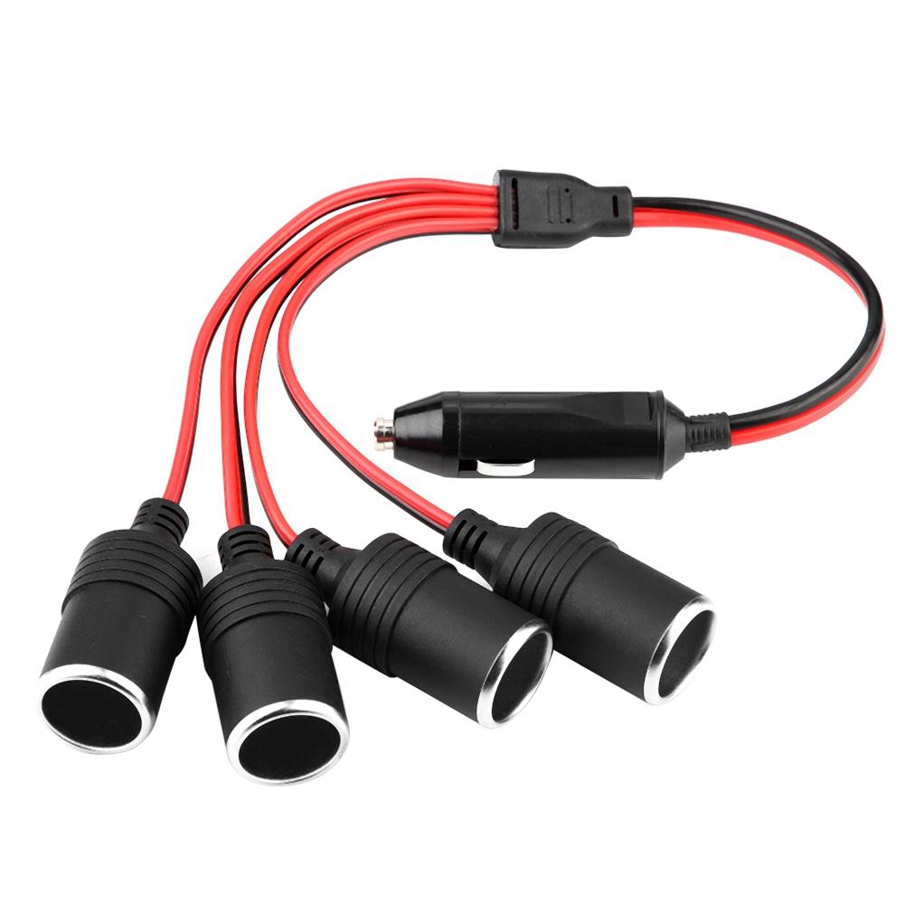 4 Way Car Cigarette Lighter Splitter 180W High Power Adapter with for Car RV SUV Truck Racing Car ABS Housing Professional
