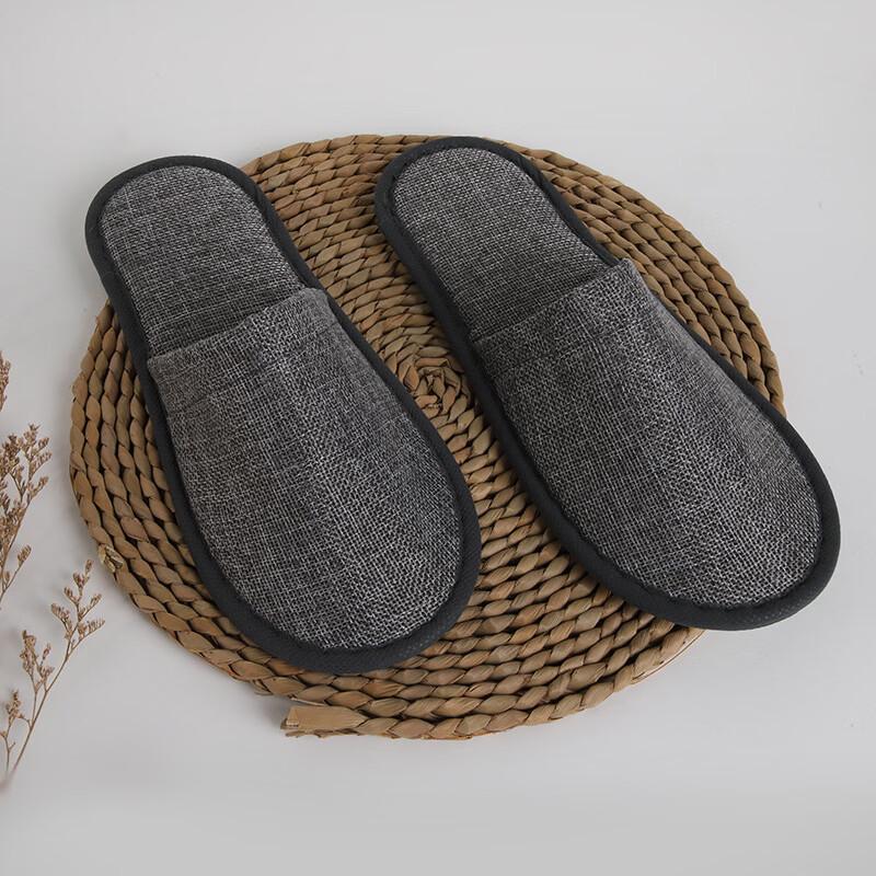 Disposable Linen Cotton Hotel Slippers