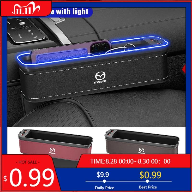2025 Horká Mazda 3 5 6 SKYACTIV Axela Atenza CX30 CX5 CX8 CX9 MX5 BT50 Úložný box do štěrbiny autosedačky Slot na nabíjení přes USB Místo na nápoje