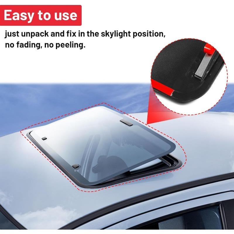 Universal Car Decorative Sunroof Vent Wind Deflector Black Top Cover DIY Car Sunroof Visor Decorative Exterior Accessories