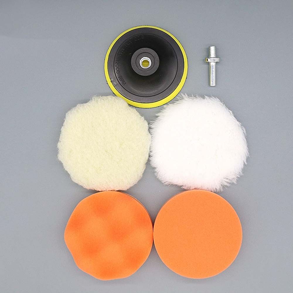 

Drill Connecting Rod Polishing Pad Wool Wheel Waxing Sponge Car Polishing Disc Wax Collecting Tray 3 inch