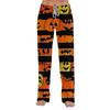 Women's Halloween Print Loose Fit Pajama Pants for Loungewear and Sleep