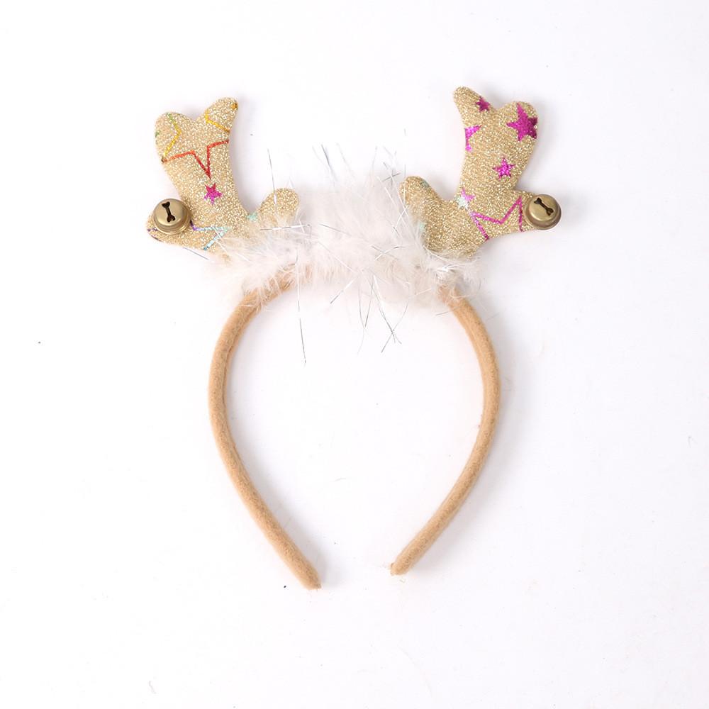 Unique Plush Antler Headband With Bells For Merry Christmas Celebrations And Gatherings
