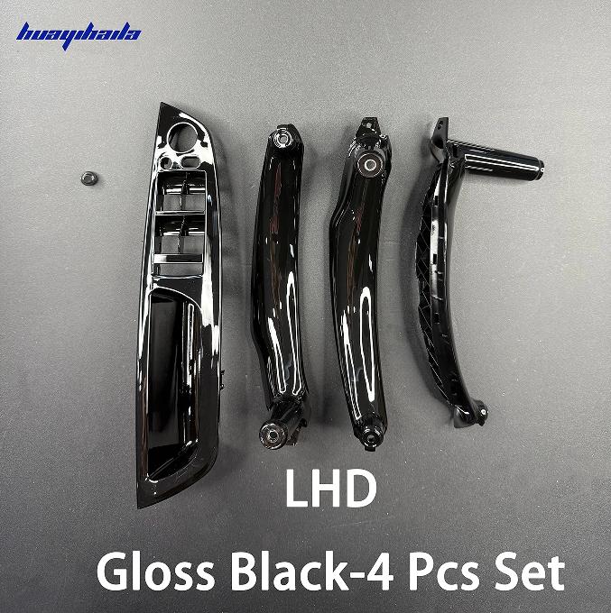 E70 4-teiliges Set LHD RHD Innen Fahrerseite Türfensterschalter Armlehne Abdeckung Zuggriff Ersatz für BMW X5 X6 E70 E71 E72 2007-2013