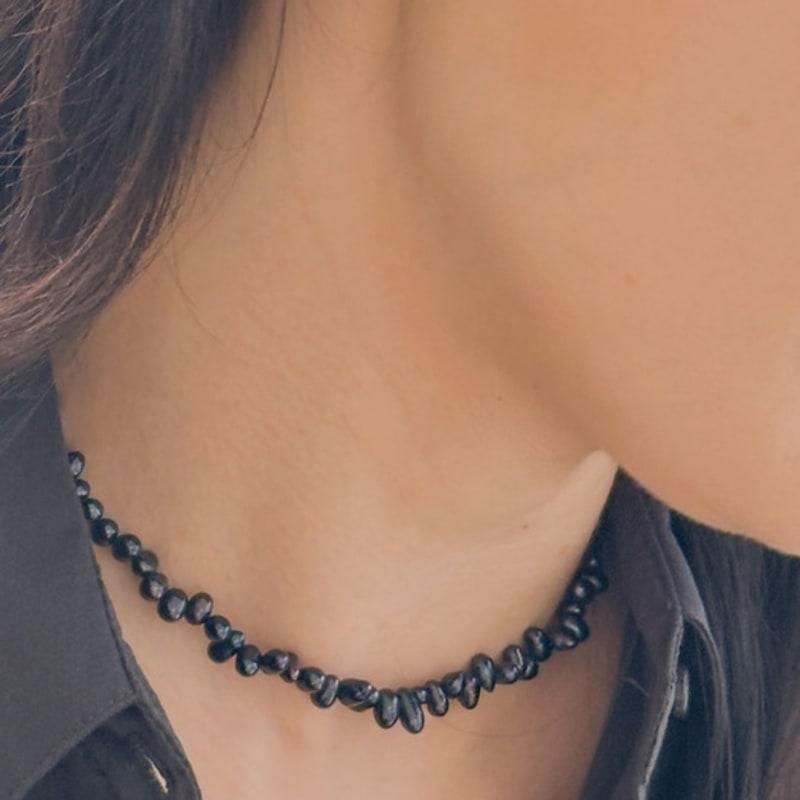 Objet213 Classic Black Pearl Necklace