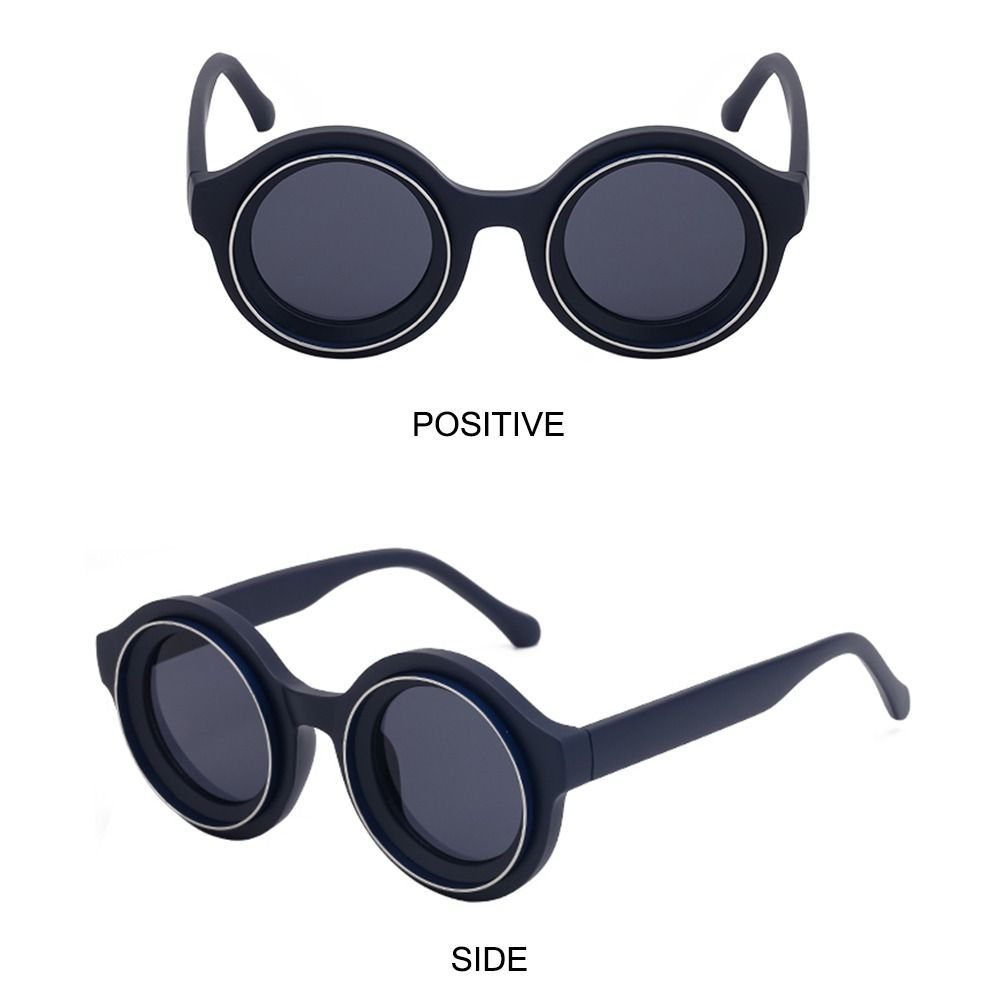 Punk Round Frame Sun Glasses Luxury Hip Hop Shades Trendy Steampunk Sunglasses for Women & Men