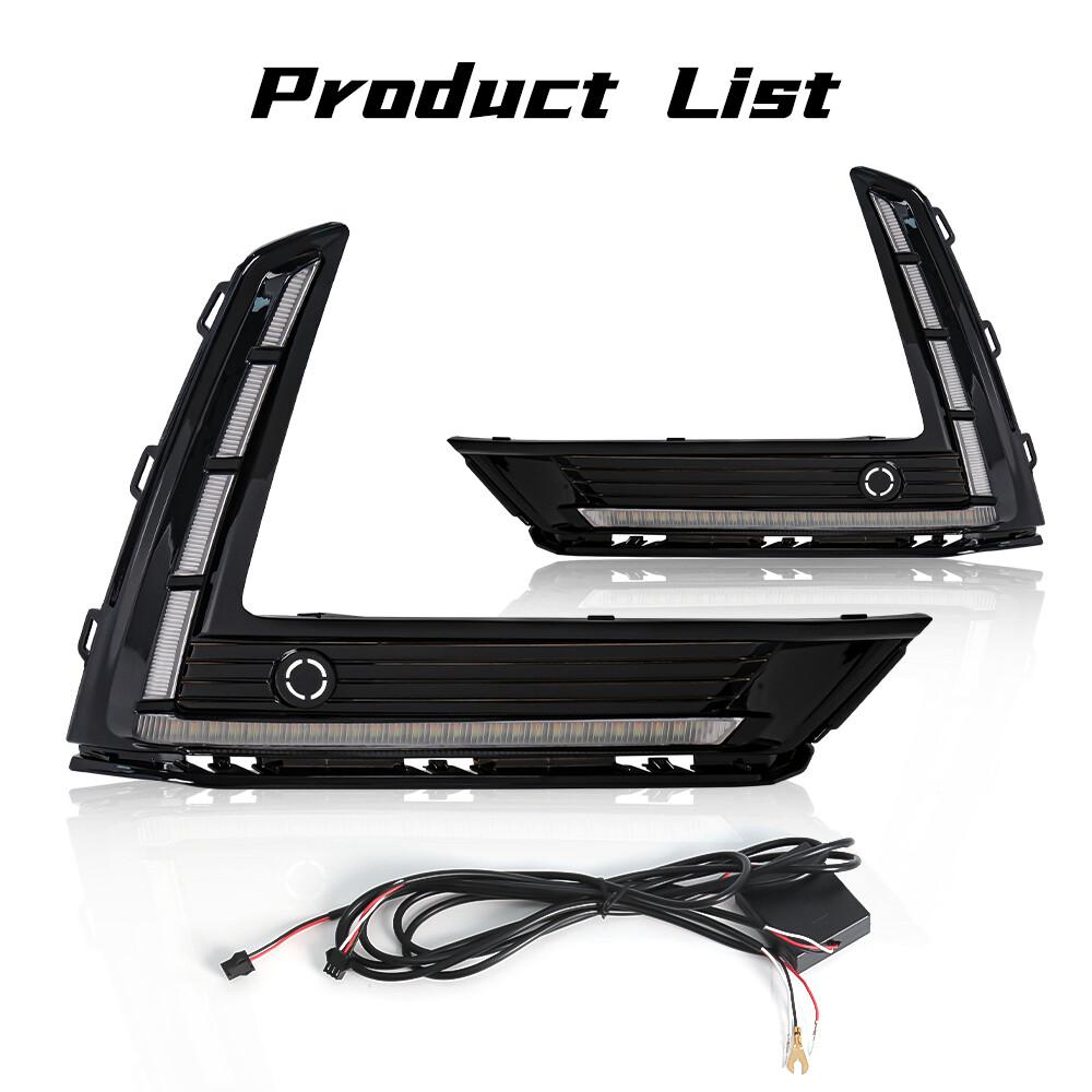 For 2023-2025 Honda CR-V LED DRL Fog Light Kit W/ Turn Signal Daytime Lamp 2pcs