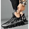 Men's Shoes Tide Men's Waterproof Leather Sneakers Shock Absorption Heightened Casual Shoes Men's Student Shoes