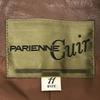 PARIENNE Cuir Lambskin Double Breasted Jacket No Collar Brown Women's L(USED)